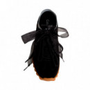 Zapatillas de running de ante con organza