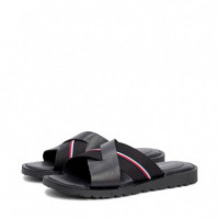 Sandalias de Piel con Tiras Cruzadas  TOMMY HILFIGER