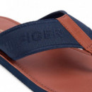 Chanclas con logo en jacquard