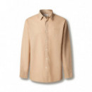 Camisa teñida en prenda fit regular