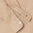 Camisa teñida en prenda fit regular