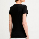 Camiseta con logo de triángulo estampado de cebra