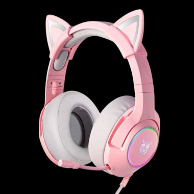 ONIKUMA AURICULARES DIADEMA K9 ROSA + MICROFONO