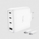 Cargador Rápido Trust Maxo 65W con 3x USB-C y 1x USB-A + Cable USB-C de 2m Blanco