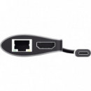 Hub Trust Dalyx USB-C 7 en 1 con HDMI, USB, MicroSD y RJ45 Plata