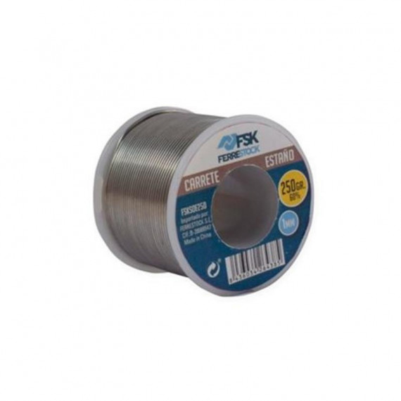 Carrete de Alambre de Estaño Fontastock 250 Gramos 1 mm