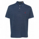 POLO RALPH LAUREN - THE ICONIC MESH POLO SHIRT - CLASSIC ROYAL HEATHER - 710666998005/CLASSIC ROYAL HEATHER