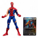 Figura SpiderMan (con carta exclusiva metalizada) Marvel Legend Magic: The Gathering Figura Battle-Damaged