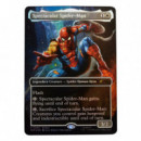 Figura SpiderMan (con carta exclusiva metalizada) Marvel Legend Magic: The Gathering Figura Battle-Damaged
