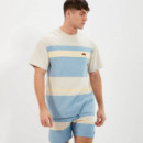 JUNOS TEE BEIGE/BLUE