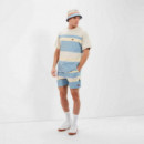 JUNOS TEE BEIGE/BLUE