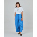 Pantalones Mujer Pantalón BRAVA FABRICS Balloon Checks Azul
