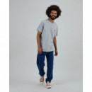 Camisetas Hombre Camiseta BRAVA FABRICS Shrimpy Brava Gris Melange