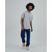 Camisetas Hombre Camiseta BRAVA FABRICS Shrimpy Brava Gris Melange