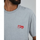 Camisetas Hombre Camiseta BRAVA FABRICS Shrimpy Brava Gris Melange