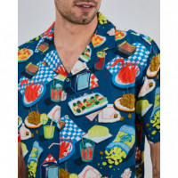 Camisas Camisa BRAVA FABRICS Aloha Chiringuito Azul