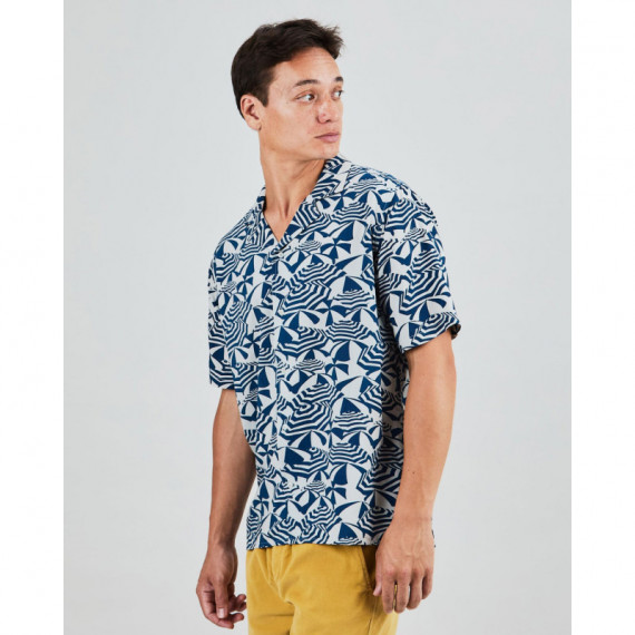 Camisas Camisa BRAVA FABRICS Aloha Sombrillas Azul