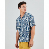 Camisas Camisa BRAVA FABRICS Aloha Sombrillas Azul