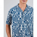Camisas Camisa BRAVA FABRICS Aloha Sombrillas Azul