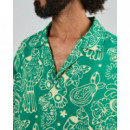 Camisas Camisa BRAVA FABRICS Aloha Asis Percales Crocodylus Verde
