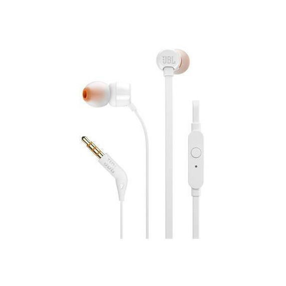 JBL T110 Mini Auriculares Estereo con Microfono Blanco