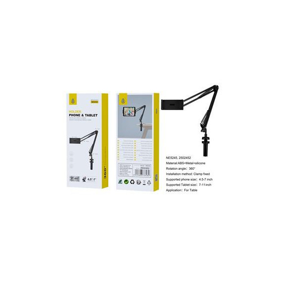 ONE PLUS Soporte de Mesa Para Movil Y Tableta NE5245 Con Flexo 360º