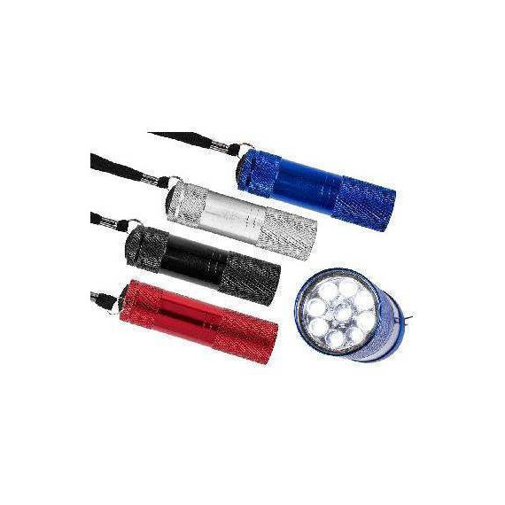 Linterna De Metal Con 9 Led Surtido Colores