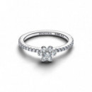 Pandora Anillo en plata de primera ley Flor Brillante 194499C01