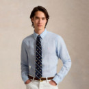 Camisa de lino con rayas Custom Fit