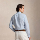 Camisa de lino con rayas Custom Fit