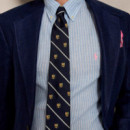 Camisa de lino con rayas Custom Fit