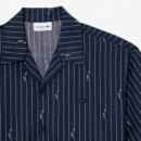 Camisa de corte holgado de sarga estampada