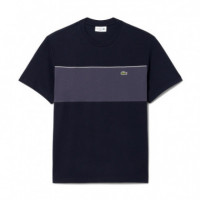 Camiseta de algodón con bloques de color