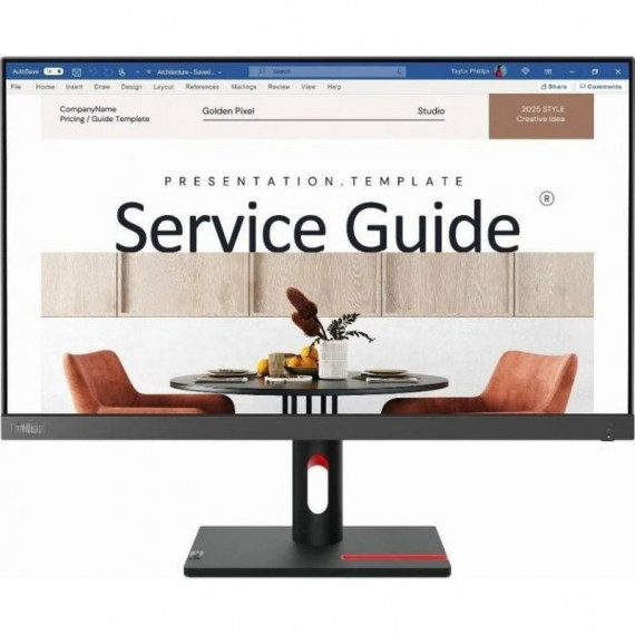 LENOVO MONITOR THINKVISION 24 S24i-30 NEGRO HDMI / VGA / 6ms / 100HZ / VESA