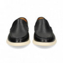 MOCASIN PALA TRENZADA PIEL NEGRO