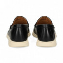 MOCASIN PALA TRENZADA PIEL NEGRO