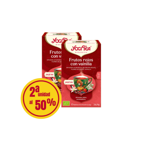 Yogi Tea Frutos Rojos con Vainilla 2º 50%  YOGUITEA
