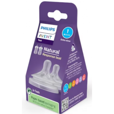 TETINA NATURAL T1 FLUJO RECIEN NACIDO PHILIPS AVENT NATURAL RESPONSE 2 UNIDADES