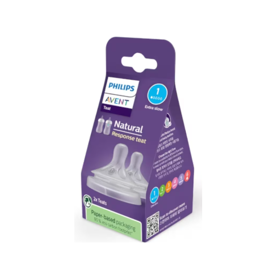 TETINA NATURAL T1 FLUJO RECIEN NACIDO PHILIPS AVENT NATURAL RESPONSE 2 UNIDADES
