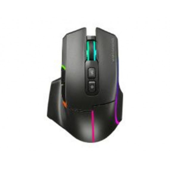 Ratón Mars Gaming MMWVECTOR Óptico Diestro RGB Inalámbrico (RF/BT) USB-A Negro