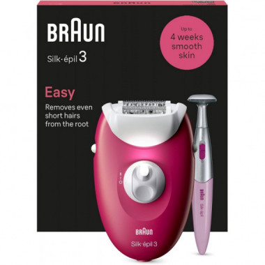 BRAUN SE3-202 Depiladora Silk-&eacute;pil Serie 3 con Cable Smartlight