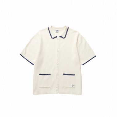 Camisas Camisa SERVICE WORKS Blanket Stitch Off White
