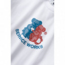 Camisetas Hombre Camiseta SERVICE WORKS Family Fruit White