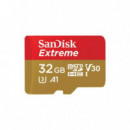 SANDISK TARJETA SD EXTREME V30 SDHC UHSI 100MB/S 32GB