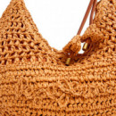 bolso media luna de rafia