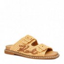 SANDALIA KLEO DOUBLE STRAP RAFFIA