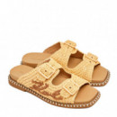 SANDALIA KLEO DOUBLE STRAP RAFFIA