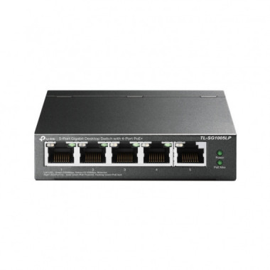 TP-LINK SWITCH DE 5 PUERTOS 10/100/1000 4 PUERTOS POE+ METALICO