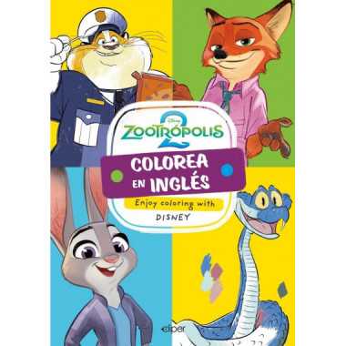 APRENDE Y COLOREA EN INGLES CON ZOOTROPOLIS 2