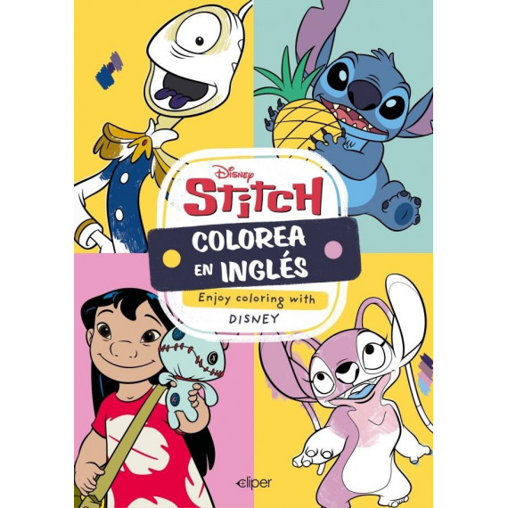 APRENDE Y COLOREA EN INGLES CON STITCH